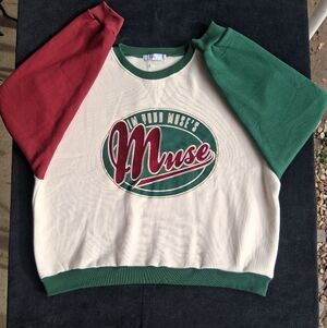 Muse Kids' Red and Green Raglan Shirt